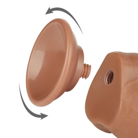 7.5'' Sliding Skin Dual Layer Dong Brown LoveToy - Boys of Toys Sp. z o.o. (dystrybutor)