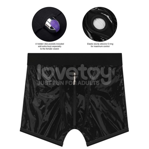 Chic Strap-On shorts (28 - 31 inch waist) Black LoveToy - Boys of Toys Sp. z o.o. (dystrybutor)