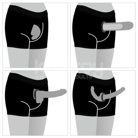 Chic Strap-On shorts (28 - 31 inch waist) Black LoveToy - Boys of Toys Sp. z o.o. (dystrybutor)