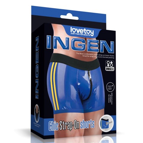 Chic Strap-On shorts (36 - 39 inch waist) Blue LoveToy - Boys of Toys Sp. z o.o. (dystrybutor)