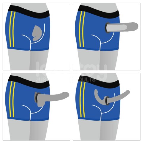 Chic Strap-On shorts (36 - 39 inch waist) Blue LoveToy - Boys of Toys Sp. z o.o. (dystrybutor)