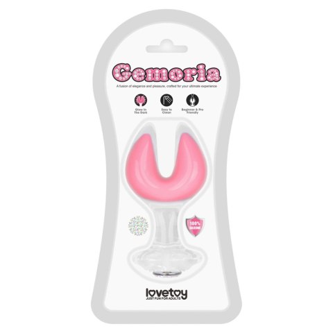 Gemoria Silicone Butt Plug - Dual Crescent (Glow-In-The-Dark) LoveToy - Boys of Toys Sp. z o.o. (dystrybutor)