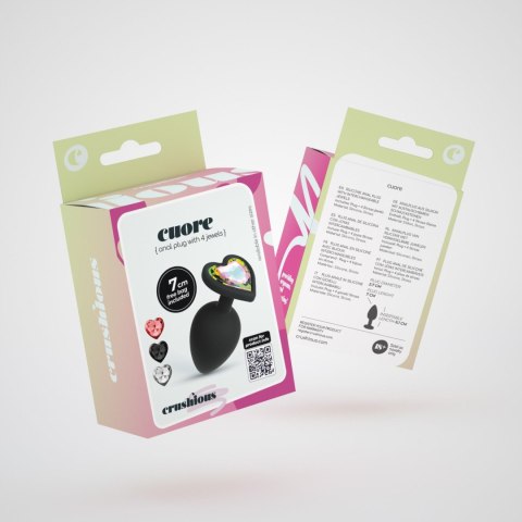 CRUSHIOUS CUORE SMALL ANAL PLUG WITH 4 INTERCHANGEABLE JEWELS Crushious - Lunyvan S.L.
