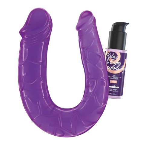 CRUSHIOUS DEEP DIVER DOUBLE DILDO WITH ANAL LUBRICANT 50ML PURPLE Crushious - Lunyvan S.L.