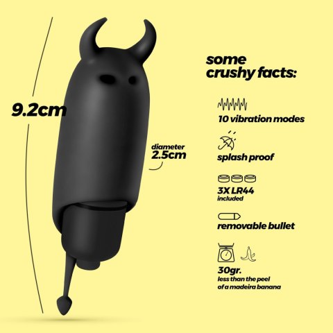 CRUSHIOUS O-PET DEVIL WITH 10 VIBRATION BULLET BLACK Crushious - Lunyvan S.L.