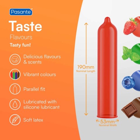 Pasante Blueberry Blast Condoms Bulk Packs 144 pcs PASANTE - Boys of Toys Sp. z o.o. (dystrybutor)