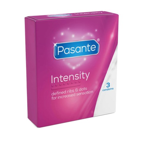 Pasante Ribs & Dots/Intensity Condoms 3 pcs PASANTE - Boys of Toys Sp. z o.o. (dystrybutor)