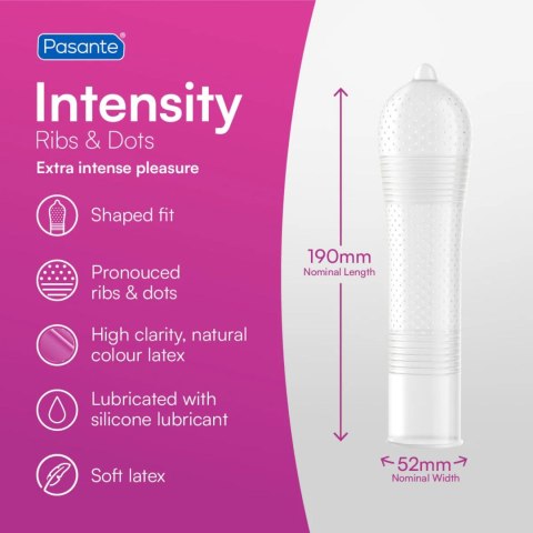 Pasante Ribs & Dots/Intensity Condoms Bulk Packs 144 pcs PASANTE - Boys of Toys Sp. z o.o. (dystrybutor)