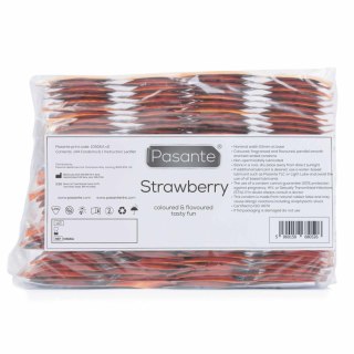 Pasante Strawberry Crush Condoms Bulk Packs 144 psc PASANTE - Boys of Toys Sp. z o.o. (dystrybutor)