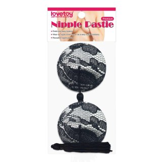 Reusable Black Lace Round Tassel Nipple Pasties LoveToy - Boys of Toys Sp. z o.o. (dystrybutor)