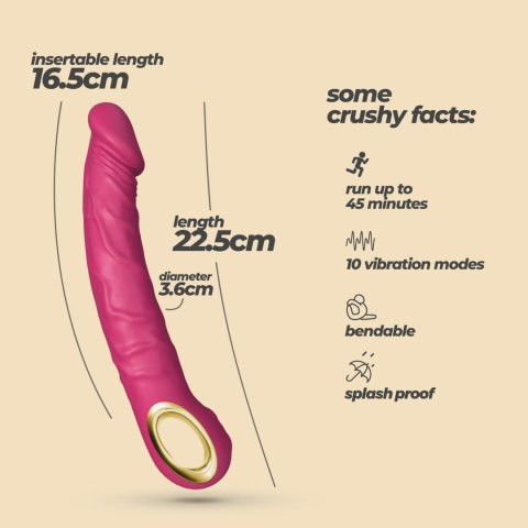 CRUSHIOUS MAGNUS BEND FLEXIBLE VIBRATOR PINK Crushious - Lunyvan S.L.