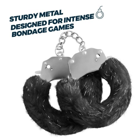 CRUSHIOUS SPANGLE METAL CUFFS WITH PLUSH BLACK Crushious - Lunyvan S.L.