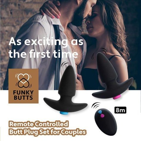 FeelzToys - FunkyButts Remote Controlled Butt Plug Set for Couples Eropartner - INTERSLASH B.V.