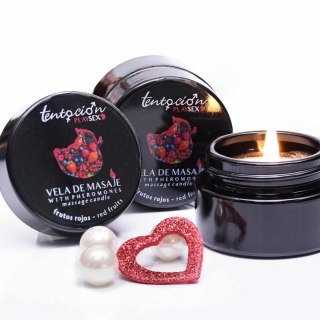PHEROMONE CANDLE WITH RED BERRIES AROMA 20ML TENTACIÓN PLAY SEX Crushious - Lunyvan S.L.