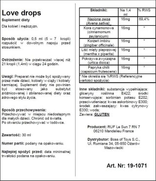 Supl.diety-LOVE DROPS 20 ML Ruf - S.A.R.L. Estrel production