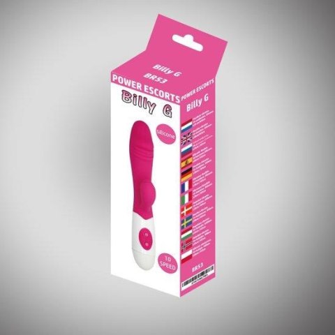 Billy g pink 20 cm silicone vibrating 10 speed POWER ESCORTS