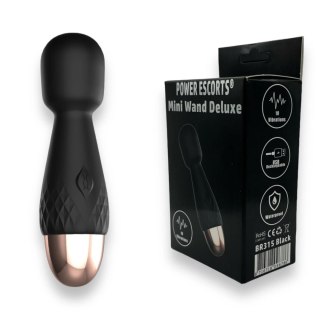 Power Escorts - Mini Wand De Luxe - Black - 11,6 Cm / 4.5 Inch Silicone Wand Massager POWER ESCORTS
