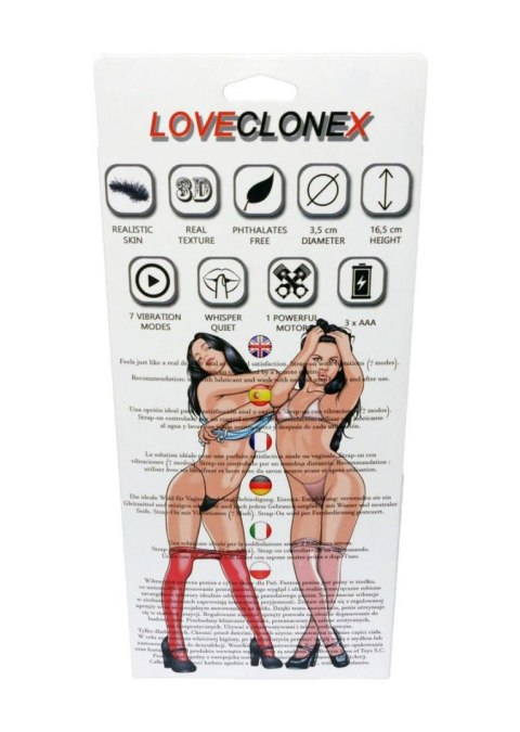 Proteza-ATENA Strap On-LOVECLONEX 6,5""""""""-vibration Boys of Toys Sp. z o.o.