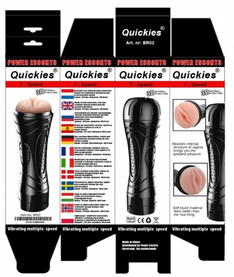 Quickies black vibrating masturbator POWER ESCORTS