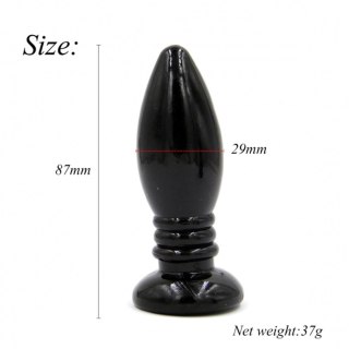 Rocket drill 3,4 inch black anal plug 3,4 inch / 8,7 cm POWER ESCORTS