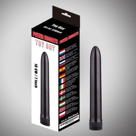 Toy boy black 18 cm basic vibrating POWER ESCORTS
