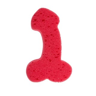 Zabawka - Bath Sponge Penis - 19cm Red POWER ESCORTS