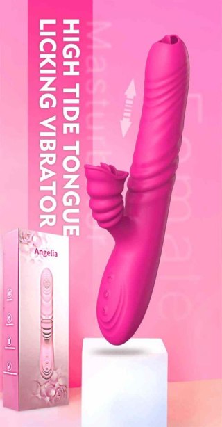 Wibrator-Angelia USB 3 functions of thrusting / 20 vibrations Pink Boys of Toys Sp. z o.o.