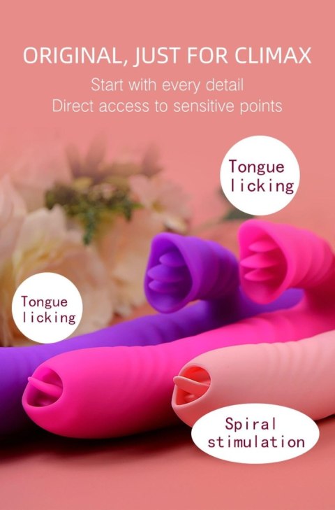 Wibrator-Angelia USB 3 functions of thrusting / 20 vibrations Pink Boys of Toys Sp. z o.o.
