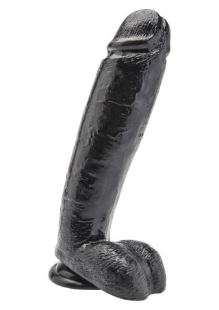 Dildo 10 inch with Balls Black SCALA