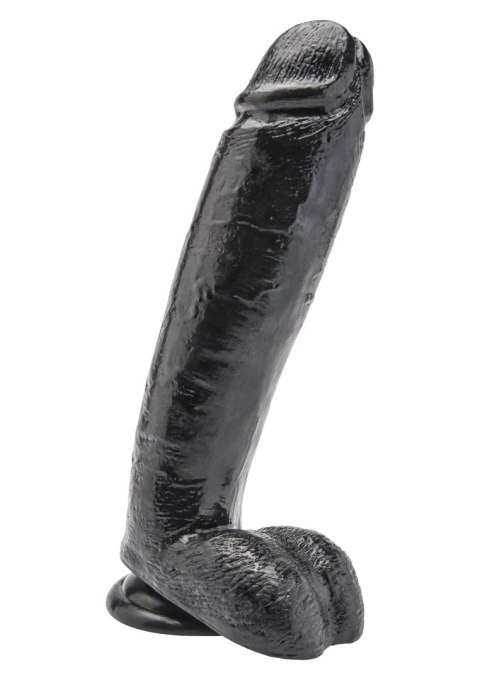 Dildo 10 inch with Balls Black SCALA