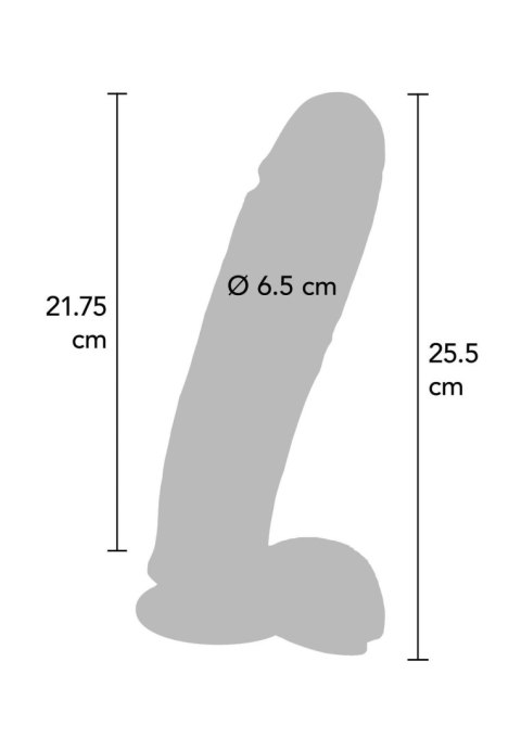 Dildo 10 inch with Balls Black SCALA