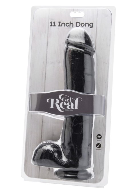 Dildo 11 inch with Balls Black SCALA