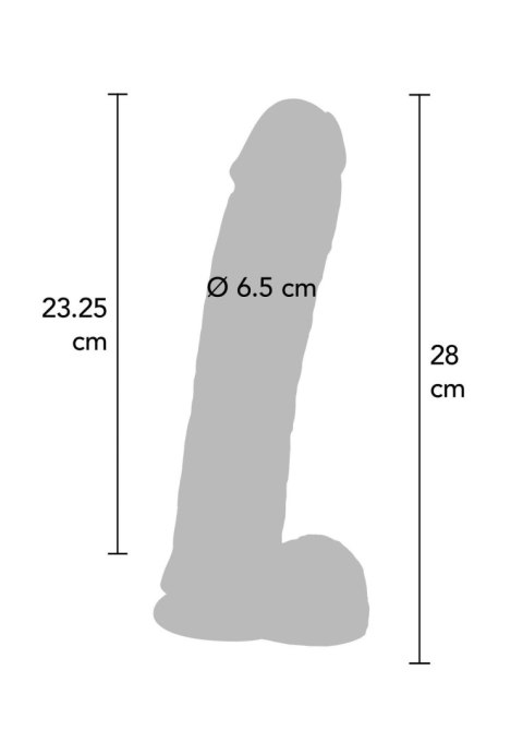 Dildo 11 inch with Balls Black SCALA