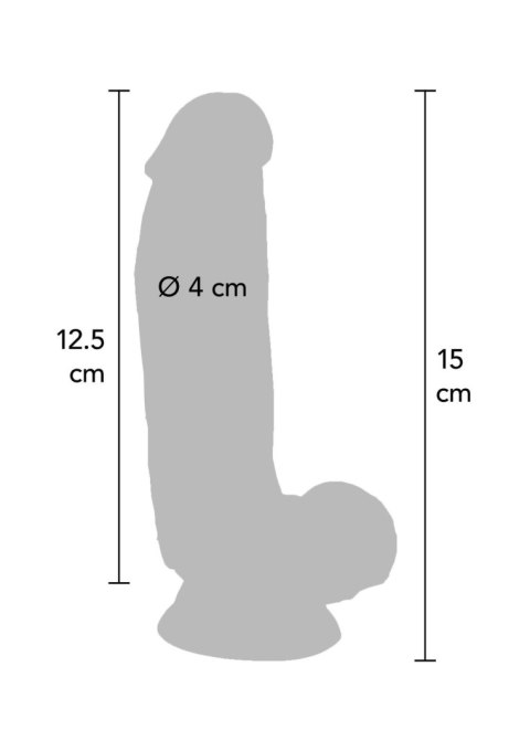 Dildo 6in. with Balls Vibrator Light skin tone SCALA