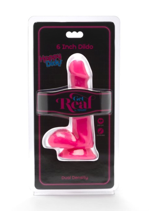 Happy Dicks Dildo 6 inch Balls Pink SCALA