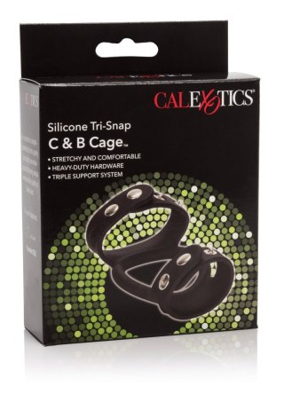 Silicone Tri-Snap C & B Cage Black SCALA