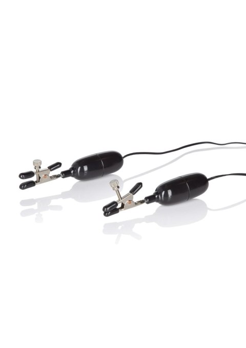 Vibrating Nipple Clamps Black SCALA