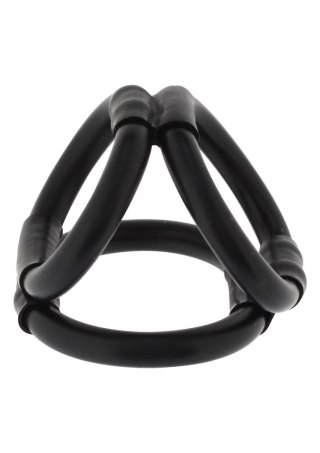 Tri Ring Cock Cage Black SCALA