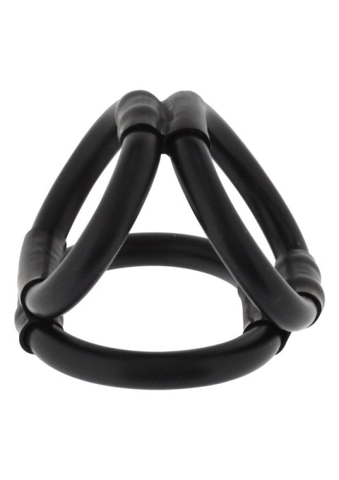 Tri Ring Cock Cage Black SCALA
