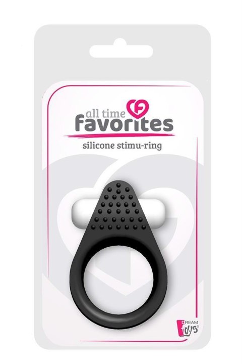 ALL TIME FAVORITES SILICONE STIMU-RING BLACK TONGA