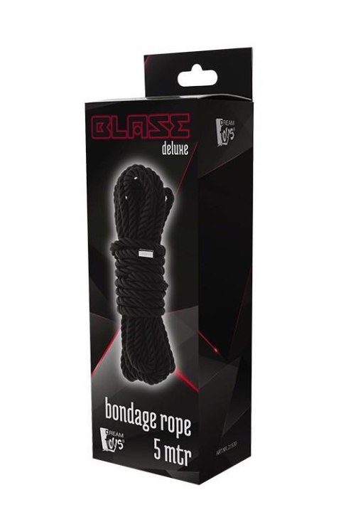 BLAZE DELUXE BONDAGE ROPE 5M BLACK TONGA