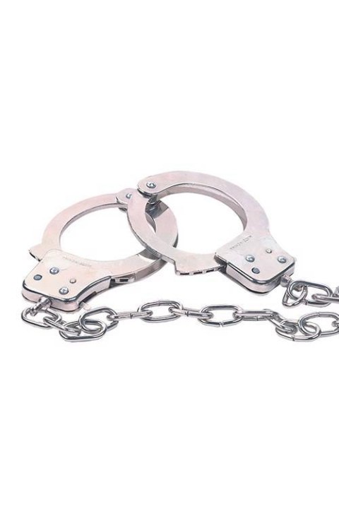 CHROME HANDCUFFS METAL HANDCUFFS W. KEY TONGA
