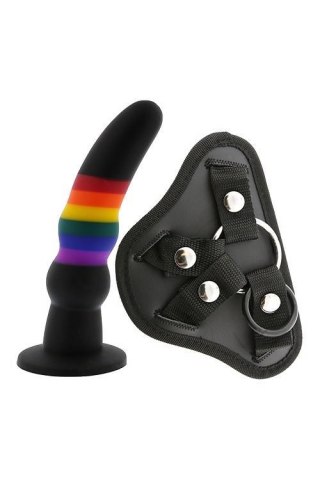 COLOURFUL LOVE STRAP ON SOLID DILDO TONGA