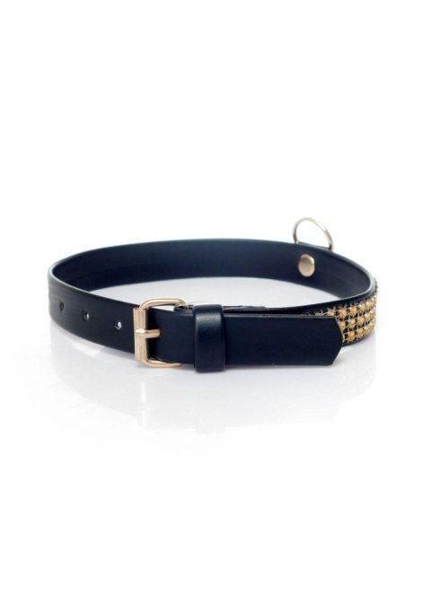 Fetish B - Series Collar with crystals 2 cm gold Boys of Toys Sp. z o.o.