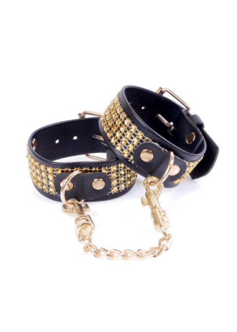 Fetish B - Series Handcuffs with cristals 3 cm Gold Boys of Toys Sp. z o.o.