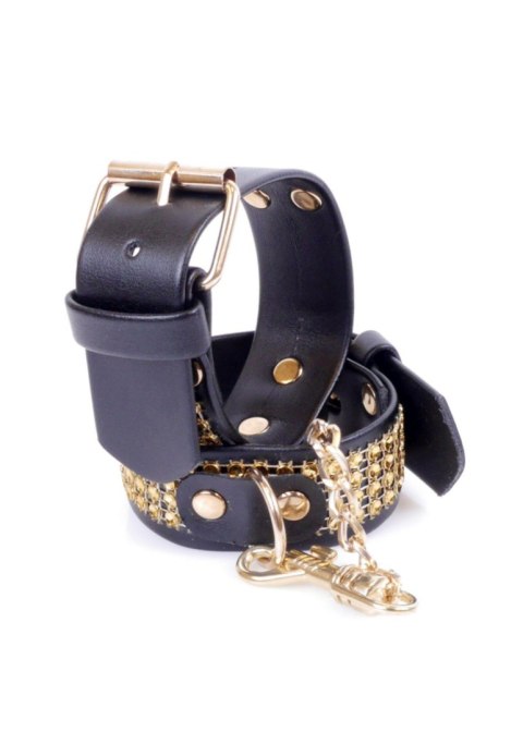 Fetish B - Series Handcuffs with cristals 3 cm Gold Boys of Toys Sp. z o.o.