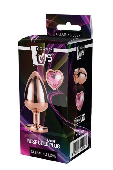 GLEAMING LOVE ROSE GOLD PLUG LARGE TONGA