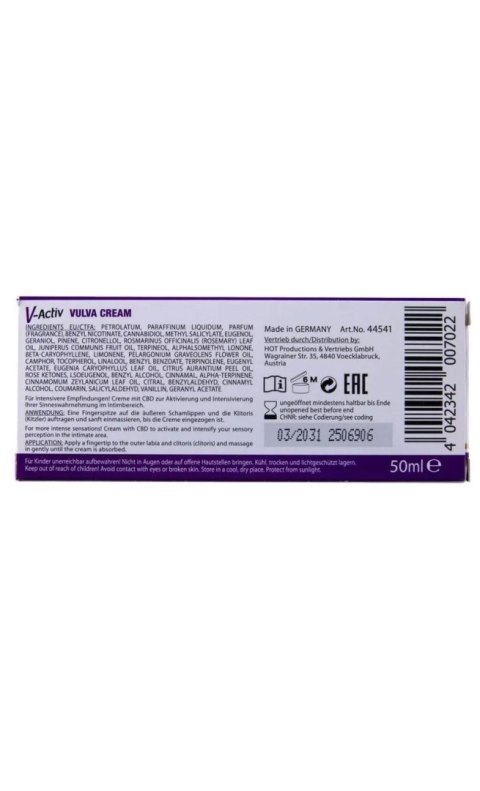 HOT V-Activ Vulva Cream - CBD 50ml HOT Productions & Vertriebs GmbH