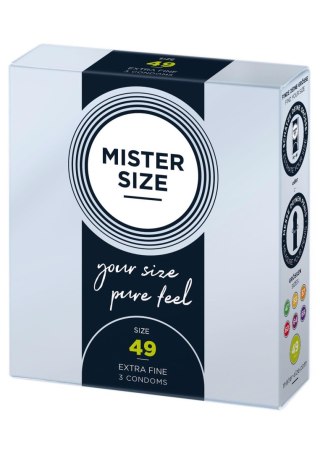 MISTER SIZE 49mm Condoms 3pcs Natural SCALA