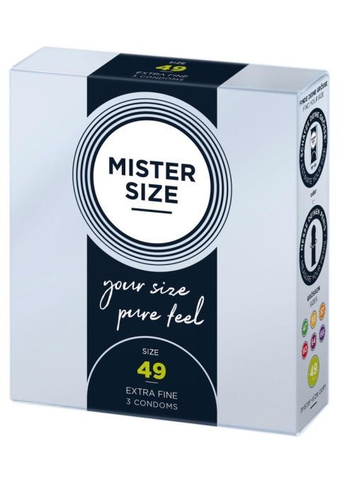 MISTER SIZE 49mm Condoms 3pcs Natural SCALA